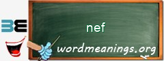 WordMeaning blackboard for nef